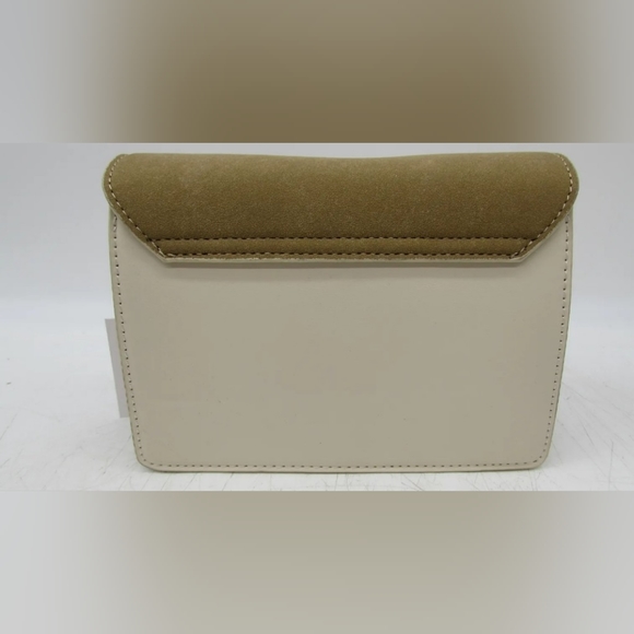 NEW Ivy & Taylor The Kiara Khaki Colorblock PU Suede Xbody Handbag Purse - Picture 2 of 6